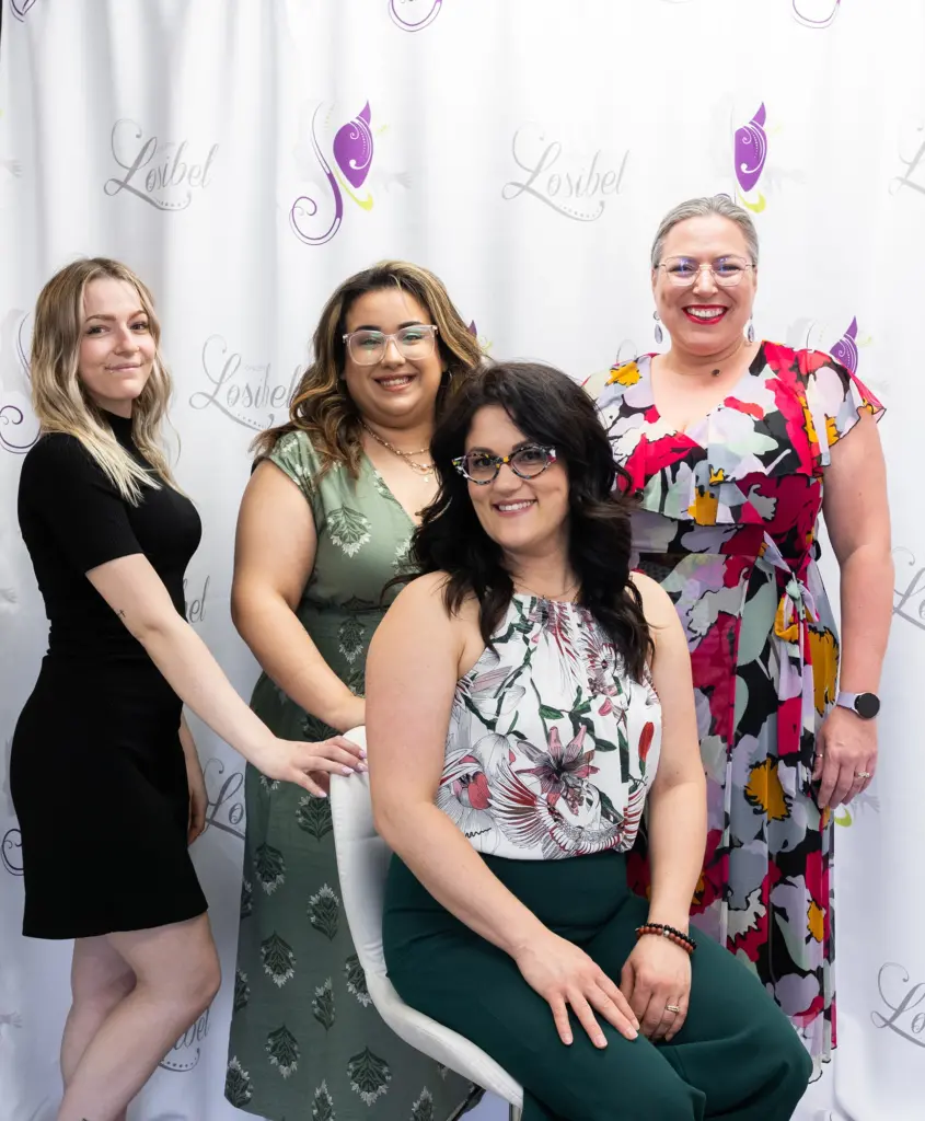 Les quatre femmes formant l'équipe de coiffure et beauté de Concept Losibel